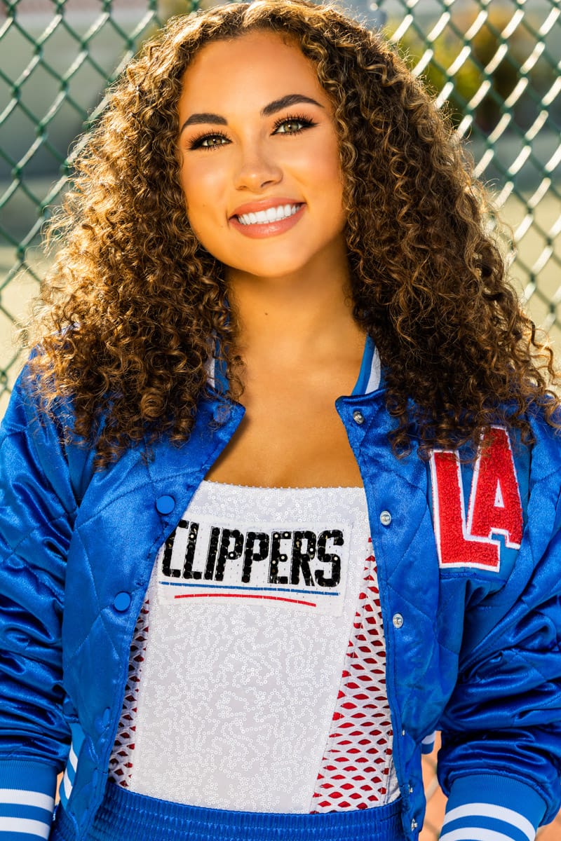 Nba Los Angeles Clippers Women's Ombre Arch Print Burnout Crew